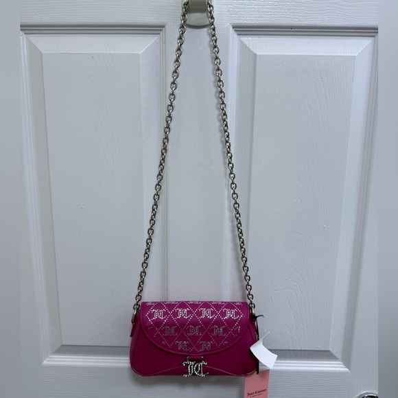 NWT Juicy Couture “Exquisite Crossbody Clutch in Raspberry Tart (Pink) - Picture 5 of 6